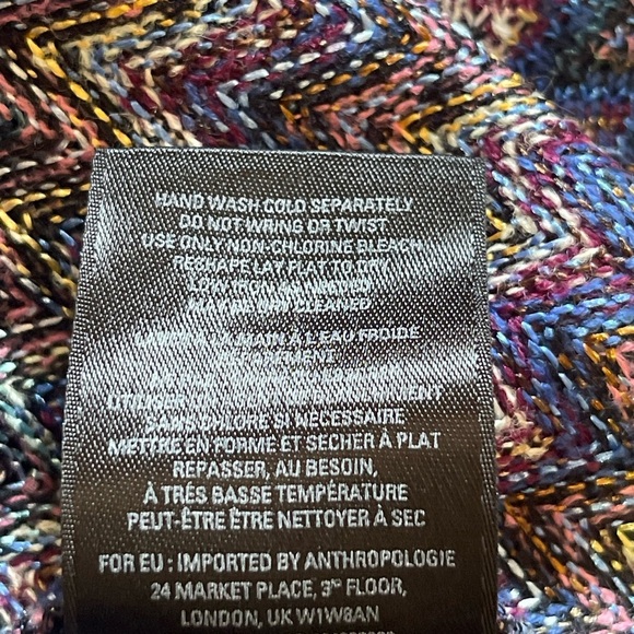 Anthropologie Maeve Westwater Zig Zag Drop Waist Dress Size Medium - Picture 3 of 11